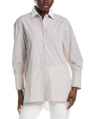 Max Mara Tubinga Stripe Top In Neutral