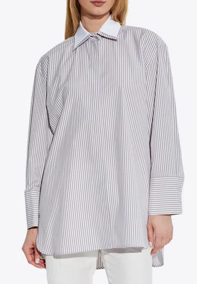 Max Mara Tubinga Striped Buttoned Shirt