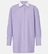 Max Mara Tubinga Striped Poplin Shirt In Lila