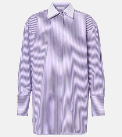 Max Mara Tubinga Striped Poplin Shirt In Multi