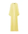 Max Mara Medicea Silk Chiffon Duster Coat In Yellow
