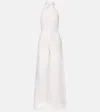 Max Mara Tunca Semi-sheer Silk Gown In White
