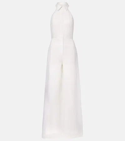 Max Mara Tunca Semi-sheer Silk Gown In White