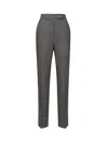 Max Mara Turbigo Pleat Detailed Striaght Leg Trousers In Gray