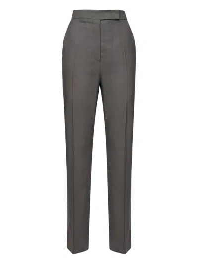 Max Mara Turbigo Side-pocket Zip-fly Trousers In Gray