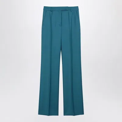 Max Mara Pantalon En Laine, Mohair Et Soie In Blue