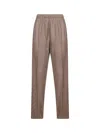 Max Mara Women Turtledove Stretch Cashmere Gatti Drawstring Trousers In Brown