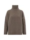 Max Mara Turtleneck Drop-shoulder Sweater In Brown