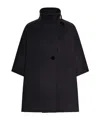 Max Mara Hand-sewn Derrik Cashmere Cape In Black