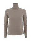 Max Mara Turtleneck Jumper In Brown