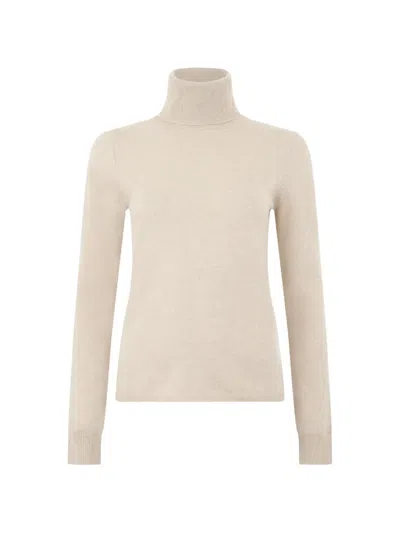 Max Mara Turtleneck Knit Sweater In Neutral