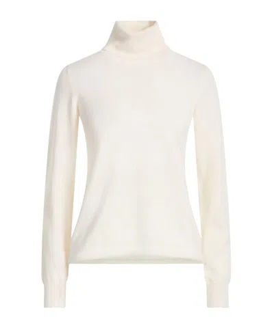 Max Mara Turtleneck Knit Sweater In White