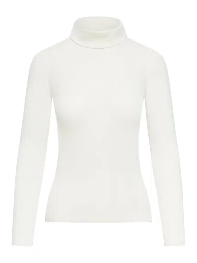Max Mara Turtleneck Knitted Top In White