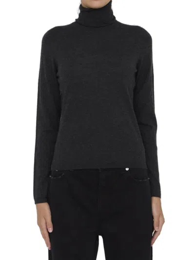 Max Mara Turtleneck Long In Grey