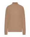 Max Mara Turtleneck Long Sleeve Sweater In Brown