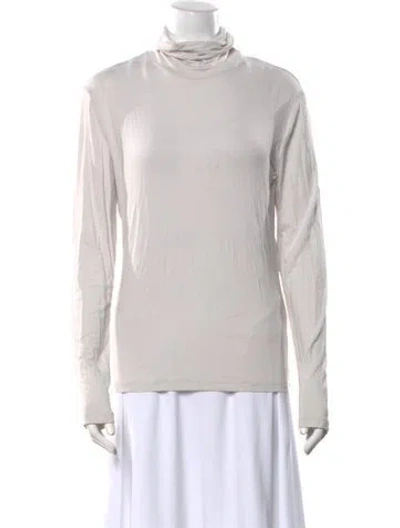 Pre-owned Max Mara Turtleneck Long Sleeve Sweatshirt In Neutral