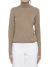 Max Mara Turtleneck Long-sleeved Jumper In Marrone