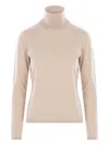 Max Mara Turtleneck Ribbed-trim Sweater In Neutral