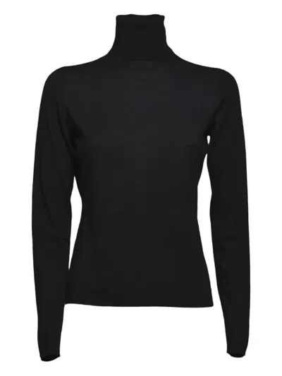 Max Mara Saluto Wool Knit Sweater In Black