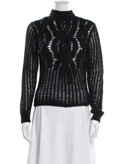 Pre-owned Max Mara Turtleneck Sweater In Black