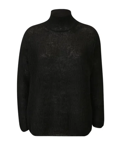 Max Mara Turtleneck Sweater In Black