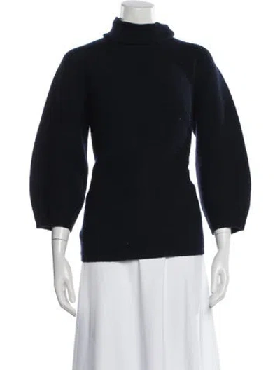 Pre-owned Max Mara Turtleneck Sweater In Blue