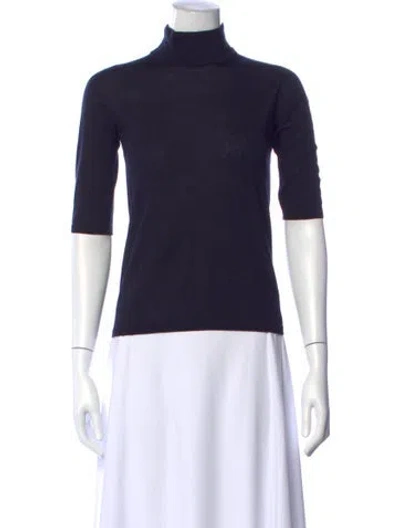 Pre-owned Max Mara Turtleneck Sweater In Blue
