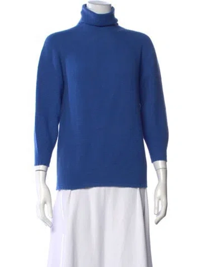 Pre-owned Max Mara Turtleneck Sweater In Blue