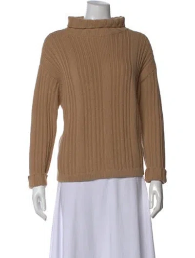 Pre-owned Max Mara Turtleneck Sweater In Brown