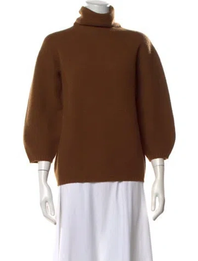 Pre-owned Max Mara Turtleneck Sweater In Brown
