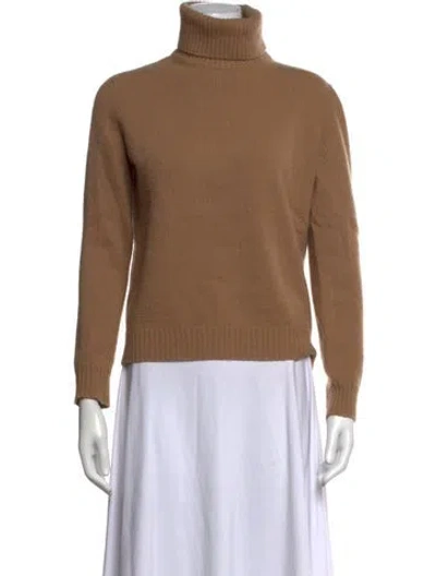 Pre-owned Max Mara Turtleneck Sweater In Brown