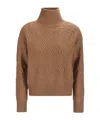 Max Mara Valdese Wool And Cashmere Sweater In Brown