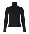 Max Mara Turtleneck Long-sleeved Knitted Top In Dark Gray