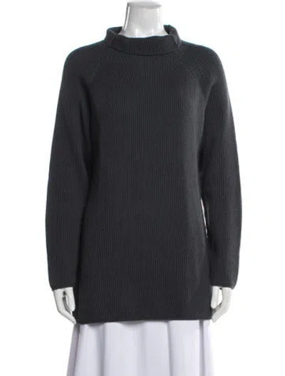 Pre-owned Max Mara Turtleneck Sweater In Gray