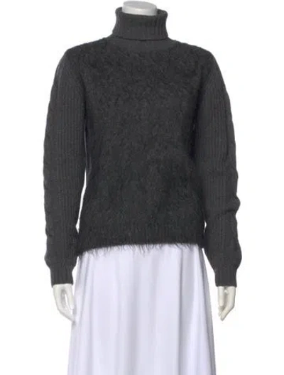 Pre-owned Max Mara Turtleneck Sweater In Gray