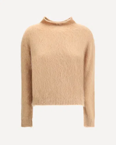 MAX MARA TURTLENECK SWEATER IN BRUSHED MOHAIR-BLEND YARN