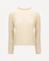 Max Mara Turtleneck Sweater In Brushed Mohair-blend Yarn In White