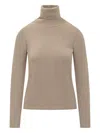 Max Mara Turtleneck Sweater In Neutral