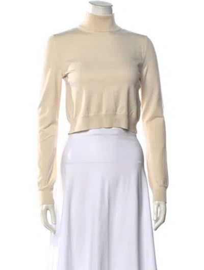 Pre-owned Max Mara Turtleneck Sweater In Neutral