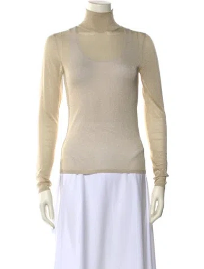 Pre-owned Max Mara Turtleneck Sweater In Neutral