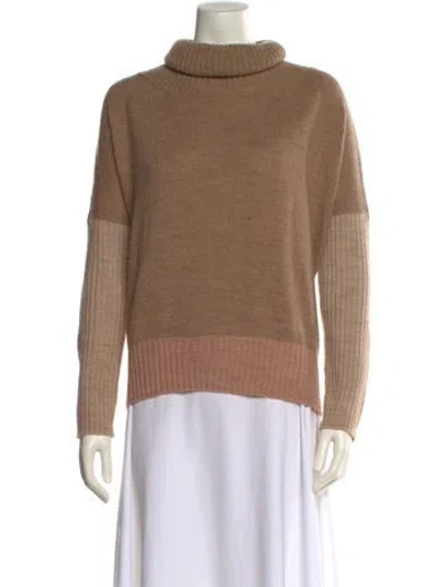Pre-owned Max Mara Turtleneck Sweater In Neutral