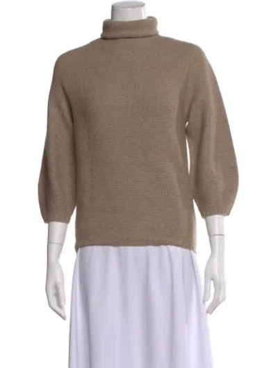 Pre-owned Max Mara Turtleneck Sweater In Neutral