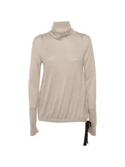 Pre-owned Max Mara Turtle-neck Sweater In Neutral