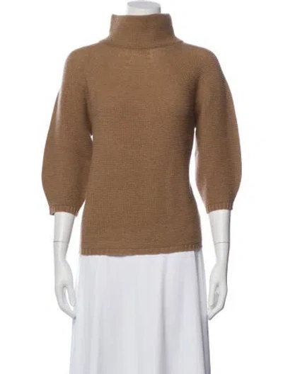 Pre-owned Max Mara Turtleneck Sweater In Neutrals