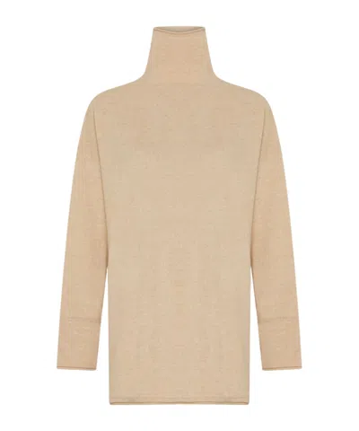 Max Mara Turtleneck Sweater In Nude