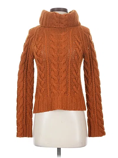 Pre-owned Max Mara Turtleneck Sweater In Orange
