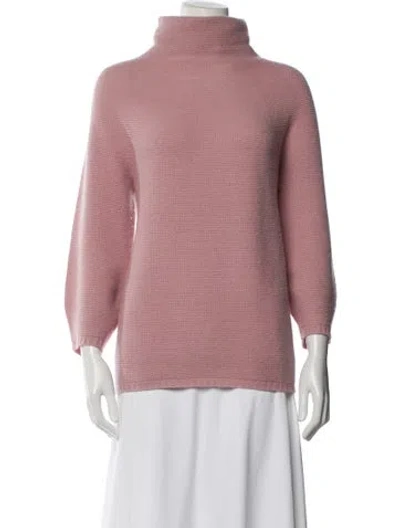 Pre-owned Max Mara Turtleneck Sweater In Pink