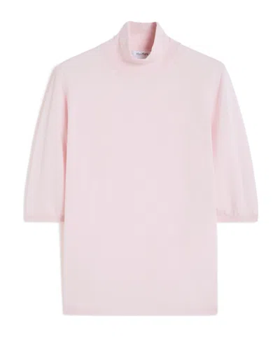 Max Mara Turtleneck Sweater In Pink