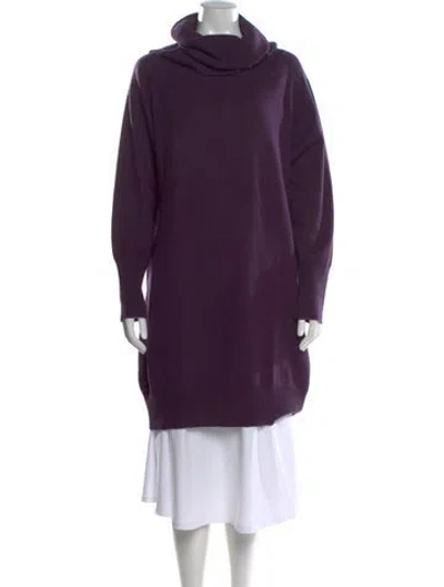 Pre-owned Max Mara Turtleneck Sweater In Purple