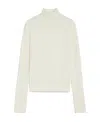 Max Mara Wool Turtleneck Sweater In White